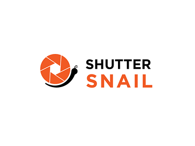Shutter Snail branding design flat illustration logo minimal typography vector