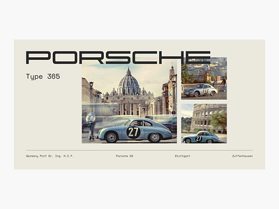 Brief History of Porsche 365 car car industry design figma porsche typography ui visual
