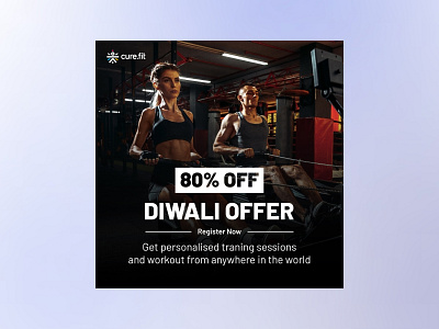 Curefit Diwali Offer branding curefit design graphic design logo marketing social media