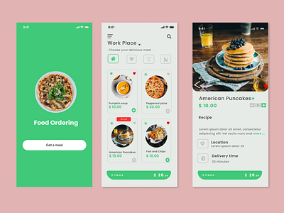 Food ordering app app design ui ux web