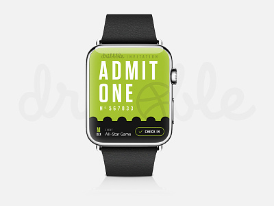 Apple Watch Tickets apple check in dribbble interface invites iwatch playoff tickets ui design ux watch