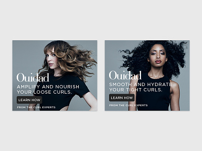 A Banner For Every Curl Type art direction banner ad beauty digital ad e commerce hair luxury web design