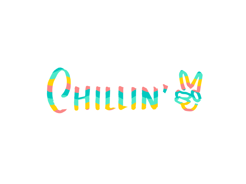 Because Summer. chill chillin hand lettering peace summer type typography