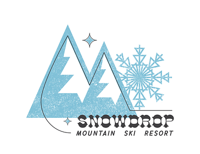 Daily Logo Challenge: Mountain Ski Resort daily logo challenge design flat illustrator logo mountains mountains logo ski logo ski resort vector