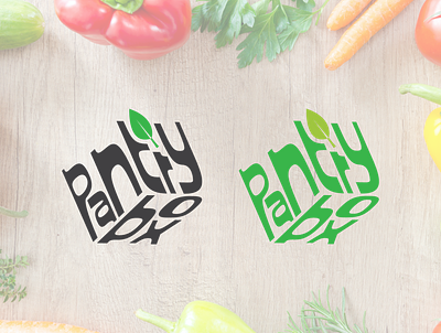 Pantrybox Logo (unchosen) box logo branding delivery box design flat grocery grocery app grocery online illustrator logo online shop vector vegetarian