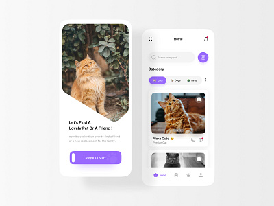 Pet Adoption Mobile App - Light Version 💎 3d adopt app app design cats design dogs food graphic design illustration minimal pet pet adopt pet shop pet store pets shop simple ui ux