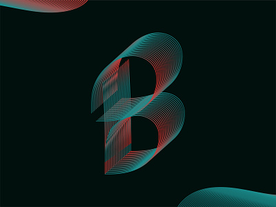 B abstracted lines graphic graphic design logo monogram typography