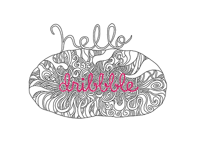 Hello Dribbble~!! doodle illustration line drawing pen drawing
