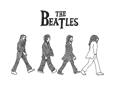 The Beatles - Abbey Road abbey road doodle illustration line drawing pen drawing staedtler the beatles