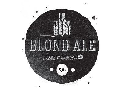 Blond Ale by Jimmy beer black and white home brew jimmy royal label texture