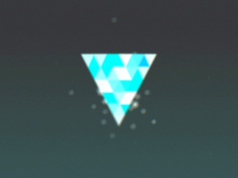 Forever Spinning Triangle 3d blue dark gif hipster light loop particles spinning triangle