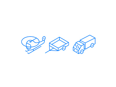 isometric icons helicopter icons isometric truck