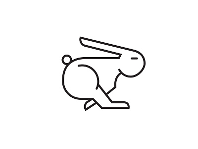 That Fast clean icon illustration minimalistic rabbit simple