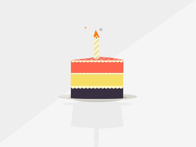 animated cake with a candle. Animated bi... | Stock Video | Pond5