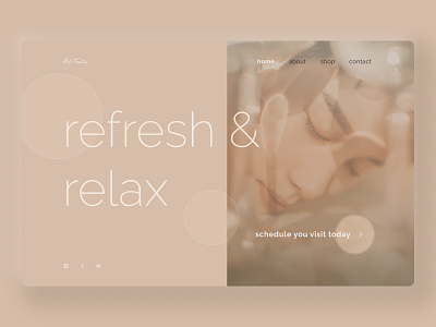 Beauty Spa Web Concept 2021 trend beauty brand calm clean ui concept design figma light minimal minimalism modern relax soft spa ui ux web web design website