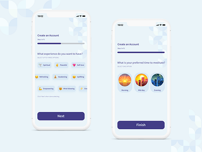 Meditation App Onboarding Screens