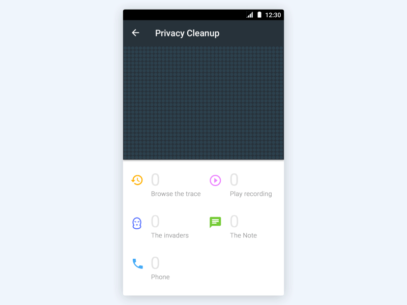 Privacy Cleanup animation cleanup gif google icon led material design message phone privacy safe