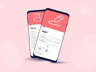 Login & Sign Up Screens Mobile App Design design login login page mobileapp mobileappdesign register signin signup ui uidesign