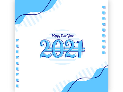 New year 2021 poster illustration