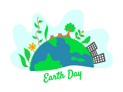 International illustration of Earth Day