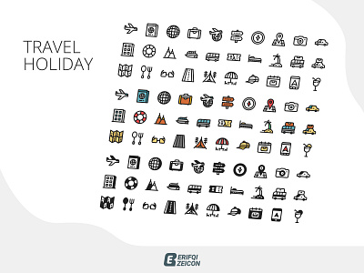 TRAVEL AND HOLIDAY ICON SET