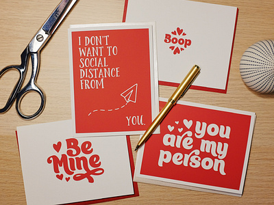 Handmade Typographic Valentine’s Day Cards