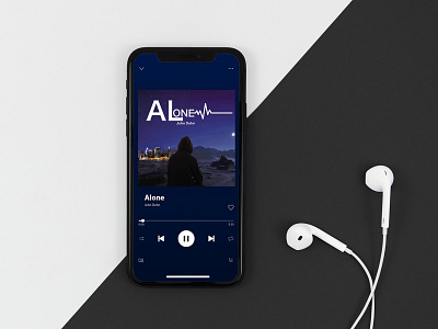 music cover app design illustration