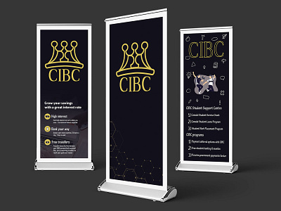 CIBC stand banners branding design