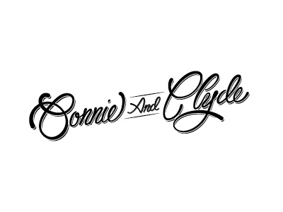 Bonnie & Clyde black bonnie clyde font logo simple text treatment type white