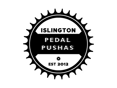 Bike Gang Projects - Islington Pedal Pushas bicylce bike black chain cycle fixed gear logo new simple white