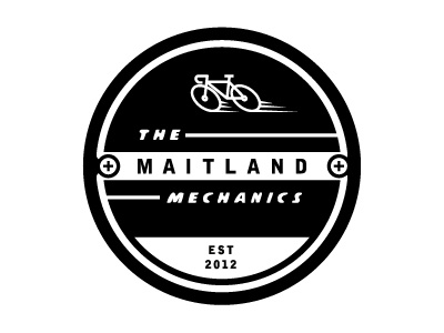 Bike Gang Projects - The Maitland Mechanics bicylce bike black chain cycle fixed gear logo new simple white