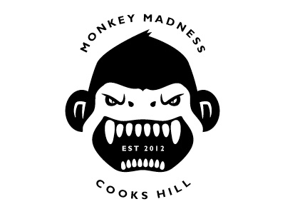Bike Gang Projects - Cooks Hill Monkey Madness bike black gang logo madness monkey new project simple white