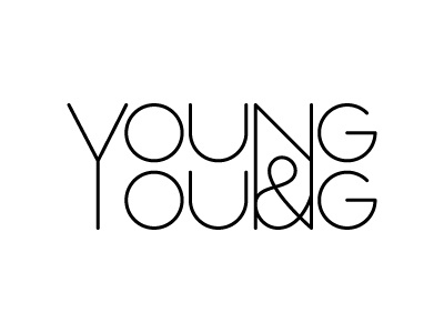 Young Young ampersand black fashion font logo new simple type white young