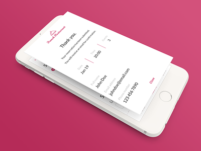 Restaurant Reservation - iOS App