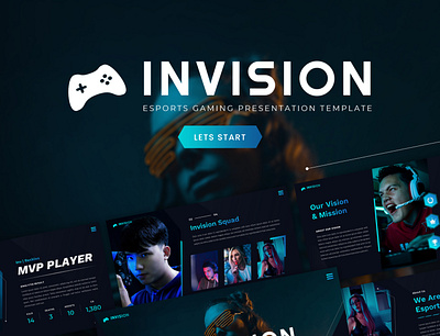 Invision Gaming Presentation Template agency business presentation clean presentation company creative presentation esports gaming presentation presentation template template