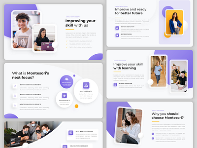 Montesori - Education and Course PowerPoint Template student