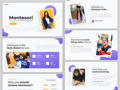 Montesori - Education and Course PowerPoint Template student