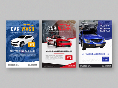 Car Wash Poster Design graphic design poster