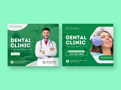 Dental Clinic Instagram Post Design graphic design