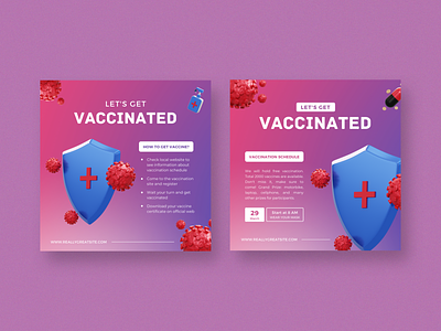 Vaccination Instagram Post Design graphic design