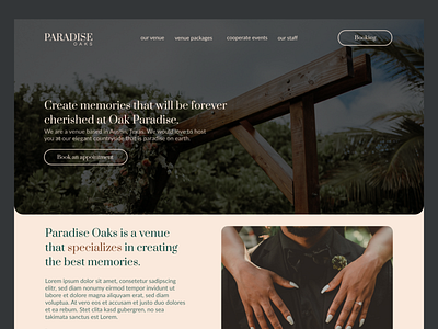 Paradise Oaks Landing Page UI