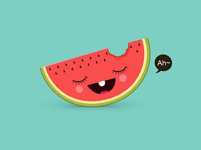 Watermelon character fruit illustration love sweet watermelon