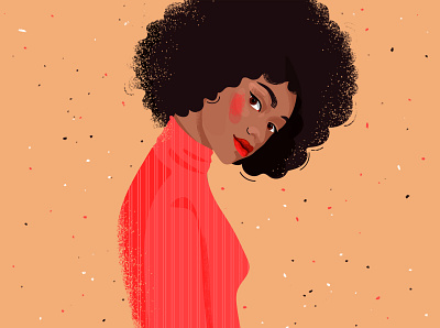 girl african american black character cosmetics fashion female girl glamour illustration sticker