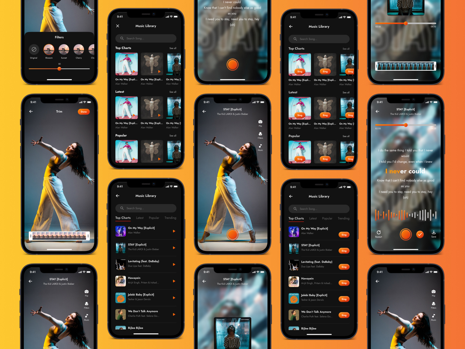 Videos & Music Creation App UI Design by Gaurav Kumar on Dribbble