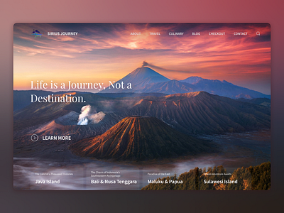 Travel Landing Page - Sirius Journey Concept graphic design mountain travel ui ux web web design