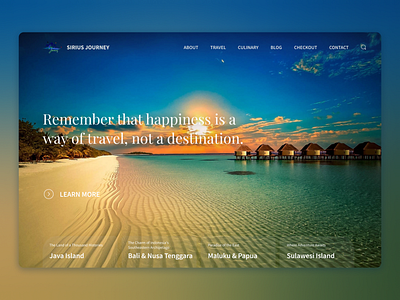 Travel Landing Page #3 - Sirius Journey Concept graphic design landing page travel ui ux web web design web development website