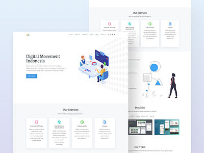 DMI - Startup Landing Page design digital graphic design illustration landing page logo startup ui ux web web design website