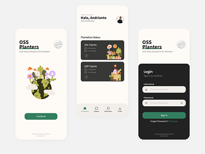Redesign OSS Planters - PTPN XII android company design flutter ios mobile ui uiux ux