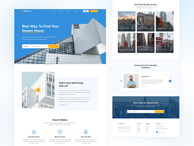 Regenics - Real Estate Website Design 2022 clean clean ui creative design modern real estate agency real estate website template trending trendy ui uiux ux website design