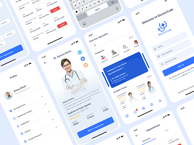 DoctorCode - Doctor Find App app app design clean clean ui consultancy creative design doctor doctor app doctor booking find doctor medical mobile apps modern patient trending ui uiux ux